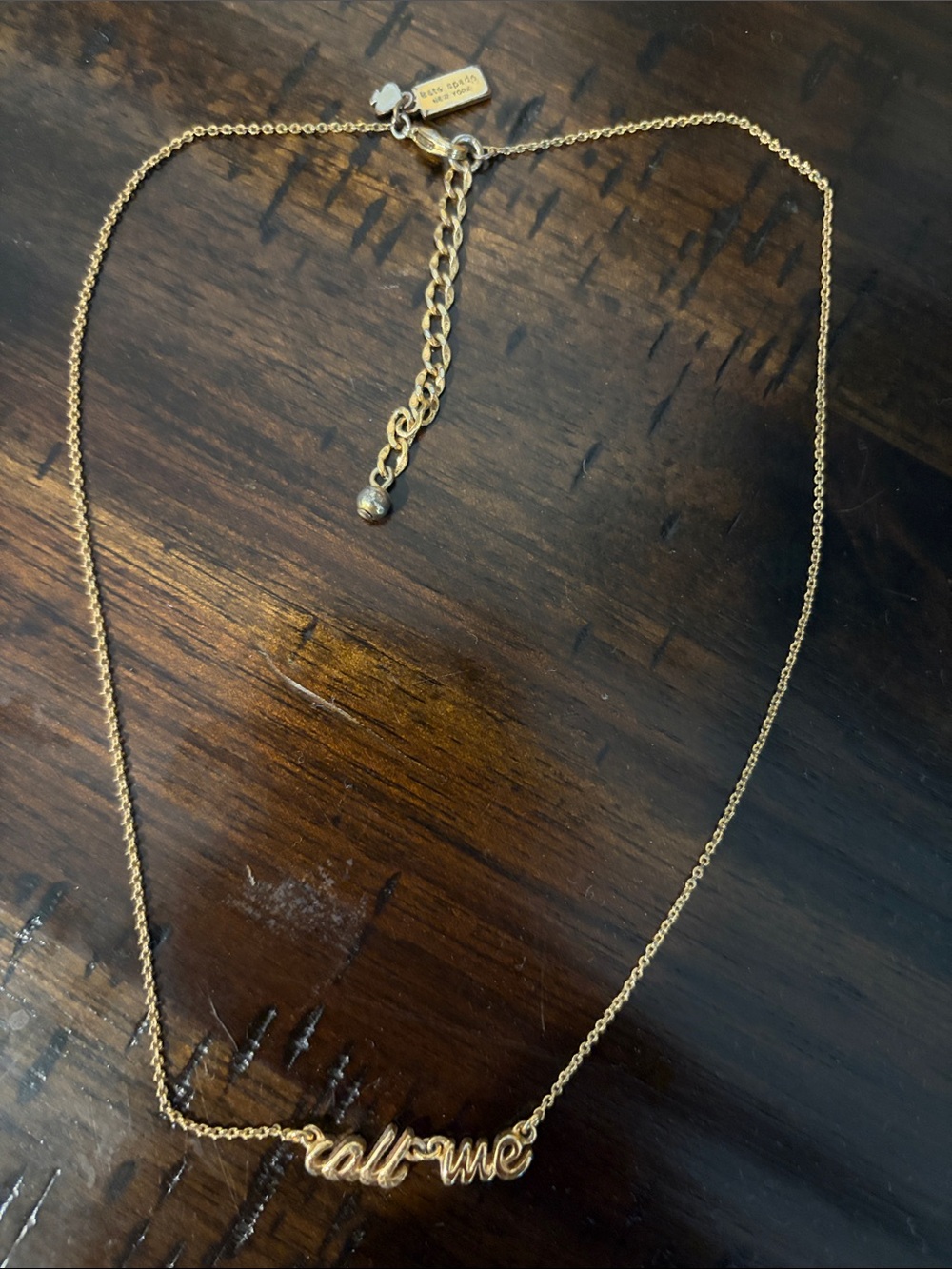 Kate spade ♠️ Gold 'call me' Script Pendant Necklace - Women Jewelry